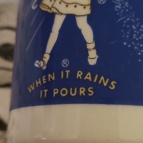 Vintage White and Blue Morton Salt Coffee Mug - Picture 6 of 6